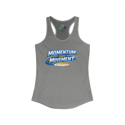 MOMENTUM LOVES MOVEMENT™ Racerback Tank Top – Start Where You Are | Motivational Women’s Tank