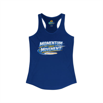 MOMENTUM LOVES MOVEMENT™ Racerback Tank Top – Start Where You Are | Motivational Women’s Tank