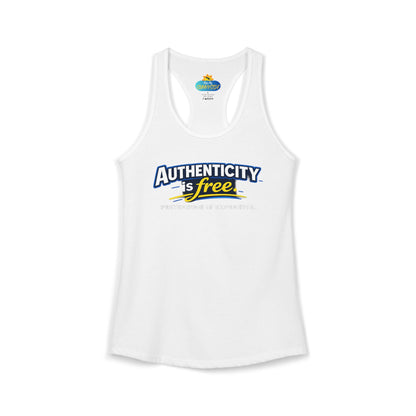 Authenticity Is Free™ Women’s Racerback Tank | Inspirational Graphic Tank | Sunnyside Life™