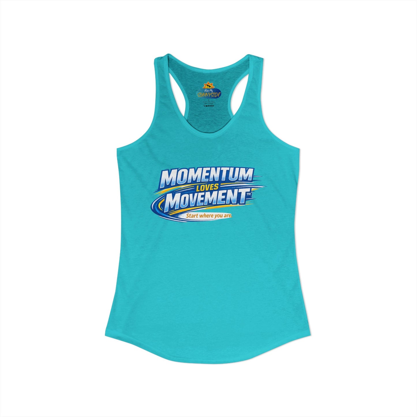 MOMENTUM LOVES MOVEMENT™ Racerback Tank Top – Start Where You Are | Motivational Women’s Tank