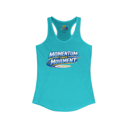 MOMENTUM LOVES MOVEMENT™ Racerback Tank Top – Start Where You Are | Motivational Women’s Tank