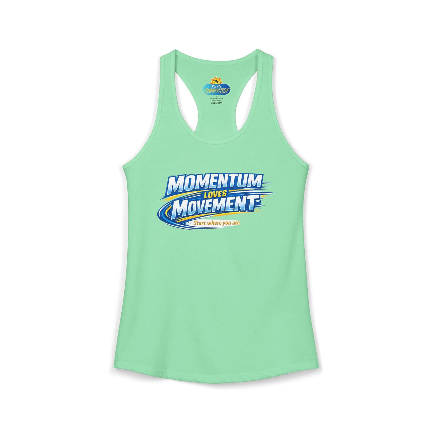 MOMENTUM LOVES MOVEMENT™ Racerback Tank Top – Start Where You Are | Motivational Women’s Tank