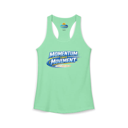 MOMENTUM LOVES MOVEMENT™ Racerback Tank Top – Start Where You Are | Motivational Women’s Tank