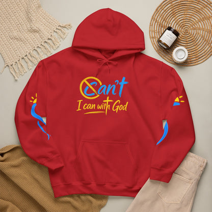 I Can With God™ Christian Hoodie | Faith-Based Inspirational Sweatshirt | Motivational Religious Pullover | Sunnyside Life™