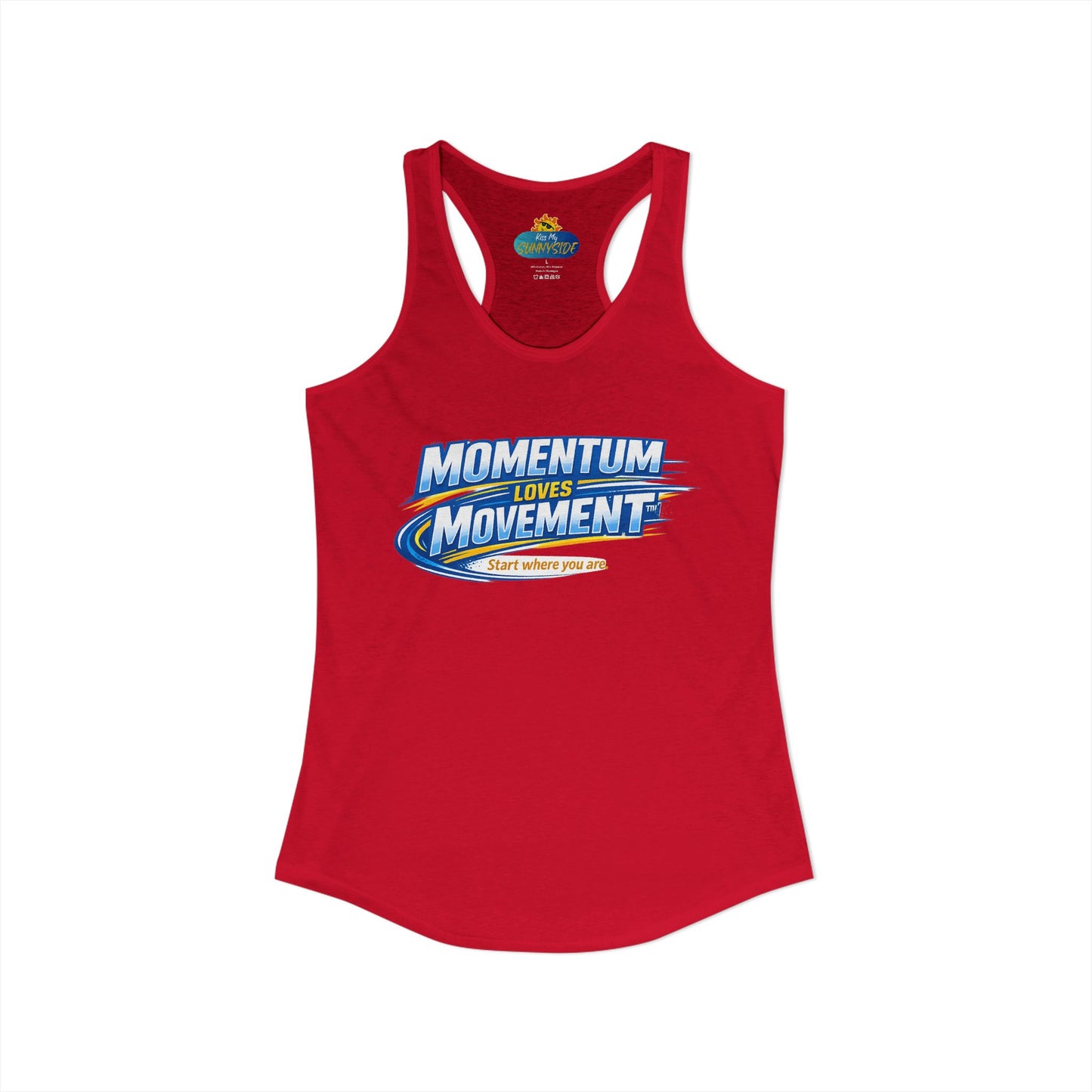 MOMENTUM LOVES MOVEMENT™ Racerback Tank Top – Start Where You Are | Motivational Women’s Tank