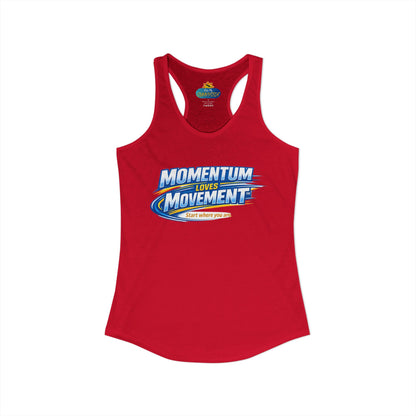 MOMENTUM LOVES MOVEMENT™ Racerback Tank Top – Start Where You Are | Motivational Women’s Tank