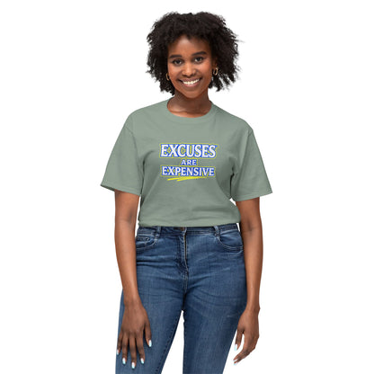 EXCUSES ARE EXPENSIVE™ Unisex T-Shirt | Motivational Graphic Tee | Personal Growth Apparel | Mindset Shirt | Sunnyside Life™