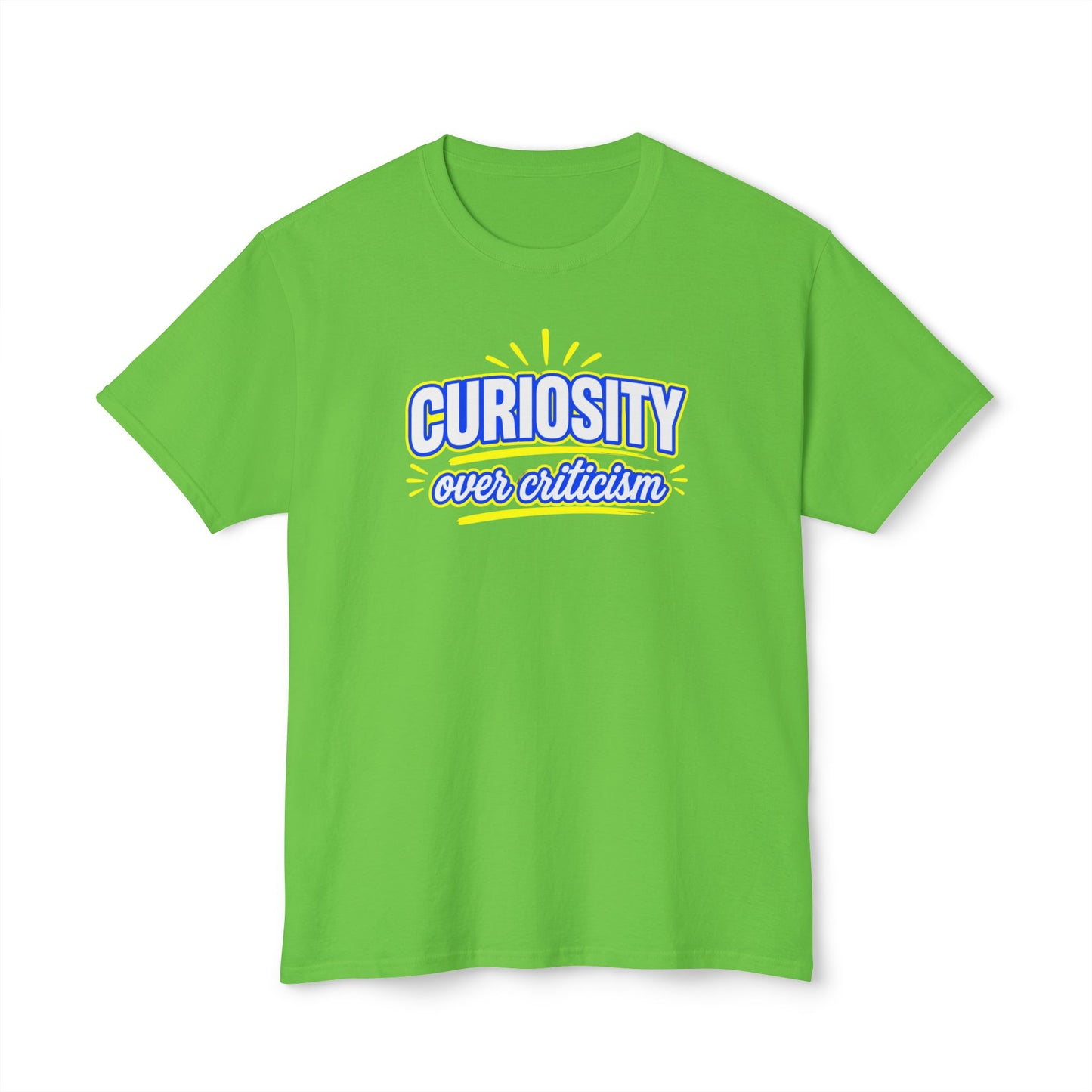 CURIOSITY OVER CRITICISM™ Unisex T-Shirt | Growth Mindset Graphic Tee | Personal Development Shirt | Inspirational Quote Apparel | Sunnyside Life™
