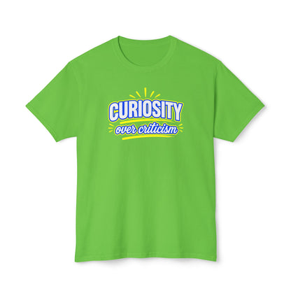 CURIOSITY OVER CRITICISM™ Unisex T-Shirt | Growth Mindset Graphic Tee | Personal Development Shirt | Inspirational Quote Apparel | Sunnyside Life™