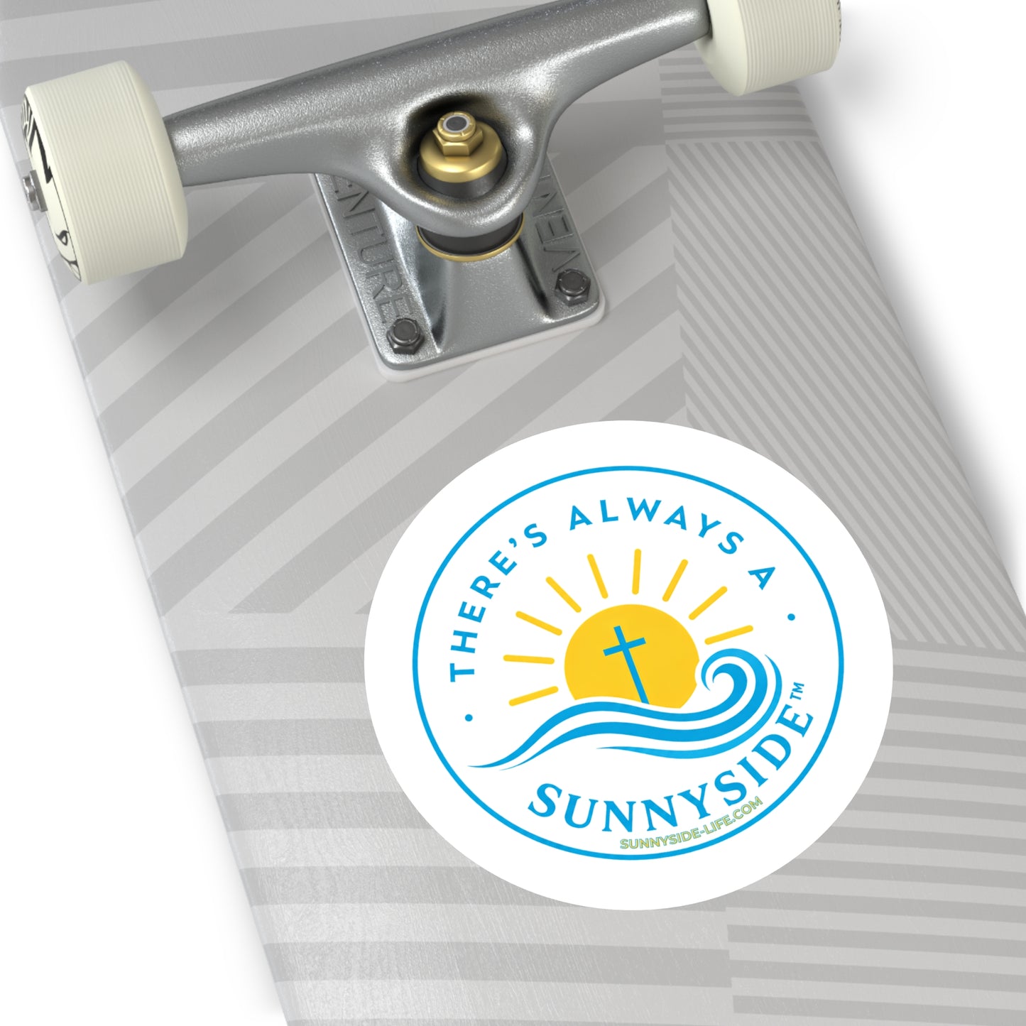 There’s Always a Sunnyside™ Round Sticker | Sunnyside Life™ Official Logo Decal (2”–6”)