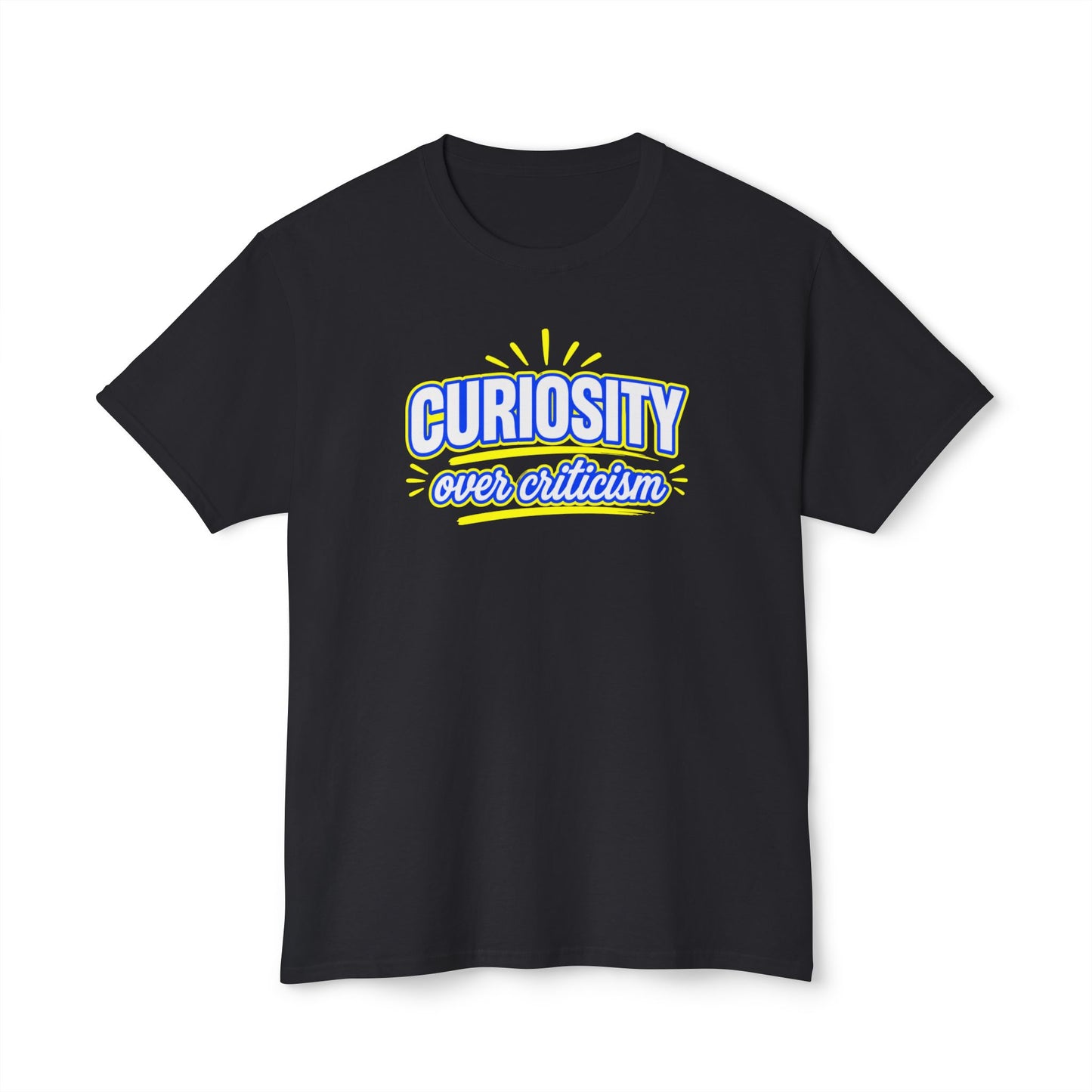 CURIOSITY OVER CRITICISM™ Unisex T-Shirt | Growth Mindset Graphic Tee | Personal Development Shirt | Inspirational Quote Apparel | Sunnyside Life™