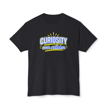CURIOSITY OVER CRITICISM™ Unisex T-Shirt | Growth Mindset Graphic Tee | Personal Development Shirt | Inspirational Quote Apparel | Sunnyside Life™