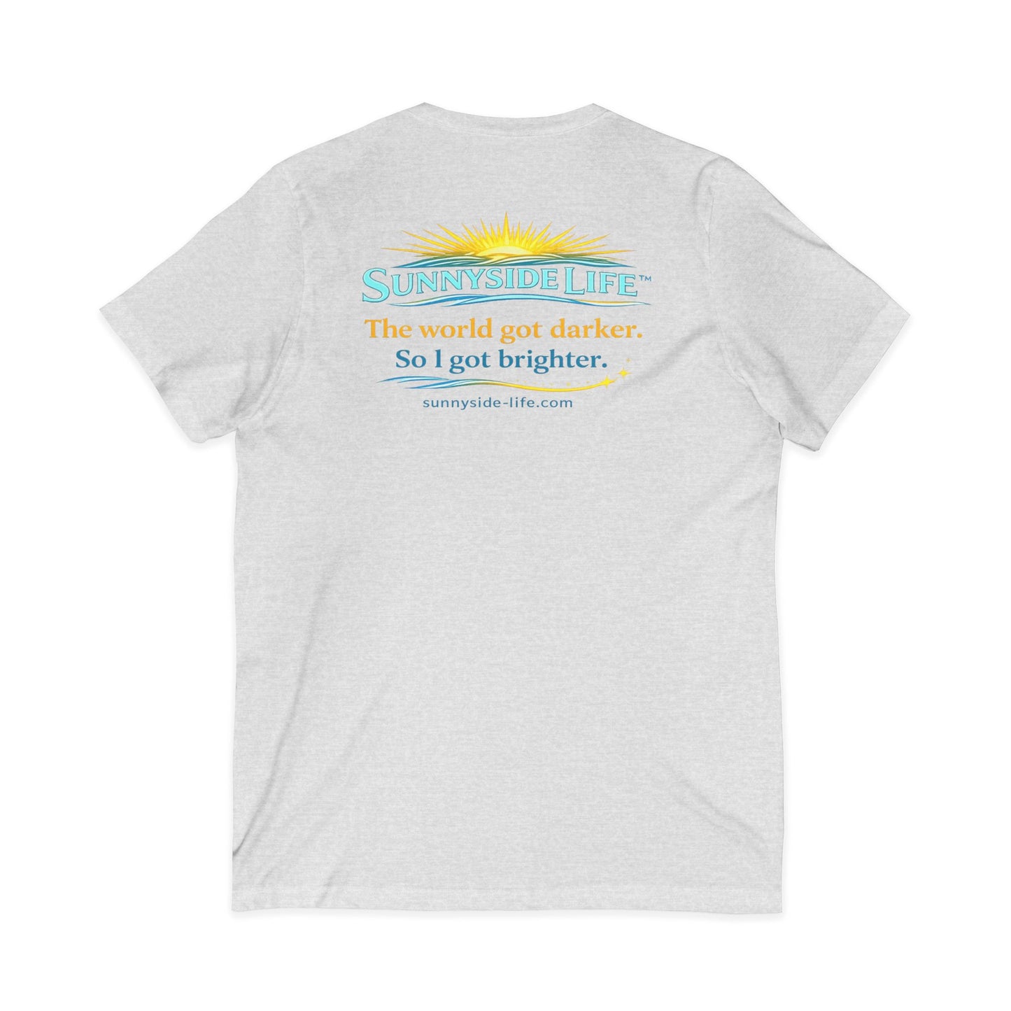 The Ego Hates Mirrors™ Unisex V-Neck | Sunnyside Life™ Self-Awareness Tee