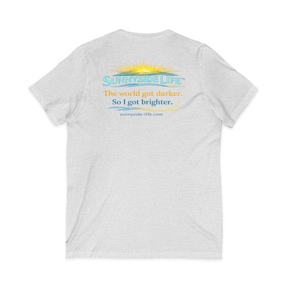 The Ego Hates Mirrors™ Unisex V-Neck | Sunnyside Life™ Self-Awareness Tee