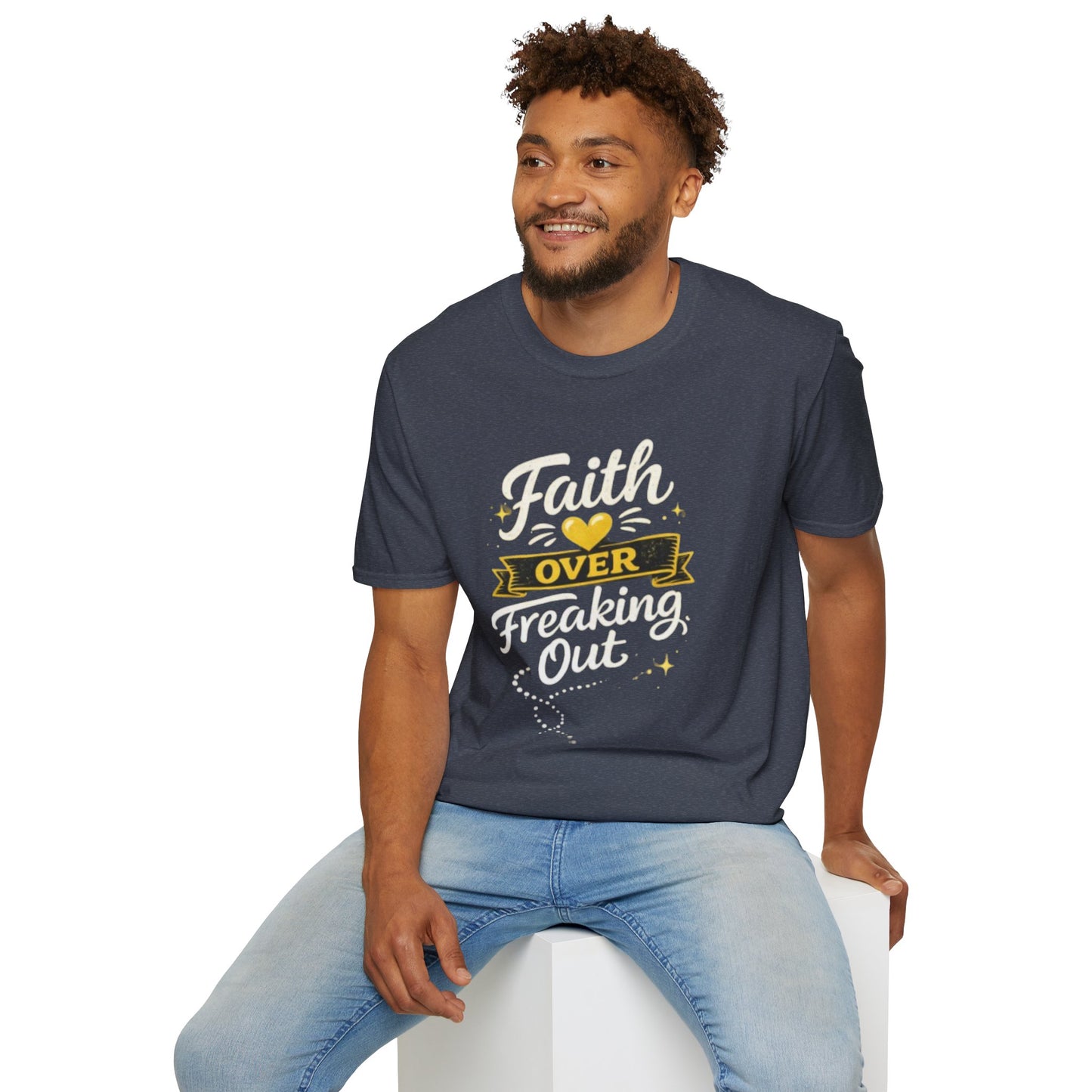 Unisex T-Shirt — "Faith Over Freaking Out" Inspirational Graphic Tee