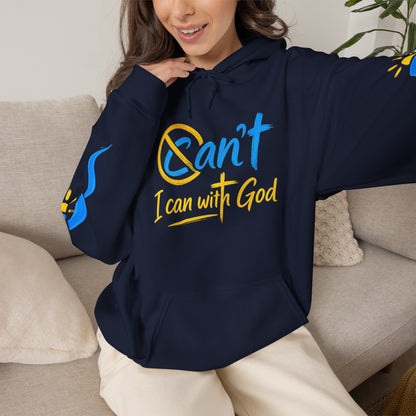 I Can With God™ Christian Hoodie | Faith-Based Inspirational Sweatshirt | Motivational Religious Pullover | Sunnyside Life™
