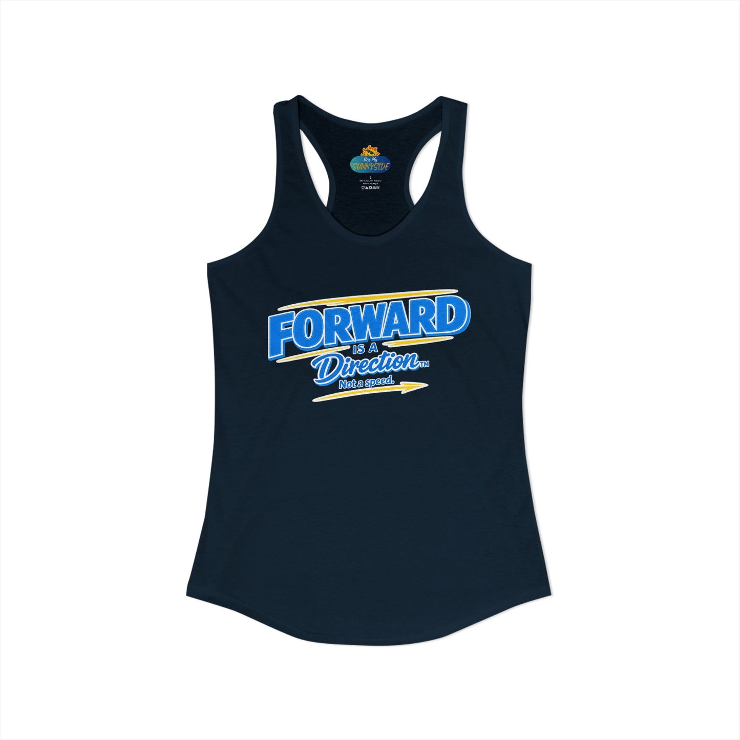 FORWARD IS A DIRECTION™ Racerback Tank Top | Inspirational Women’s Fitness Tank | Motivation & Personal Growth Apparel