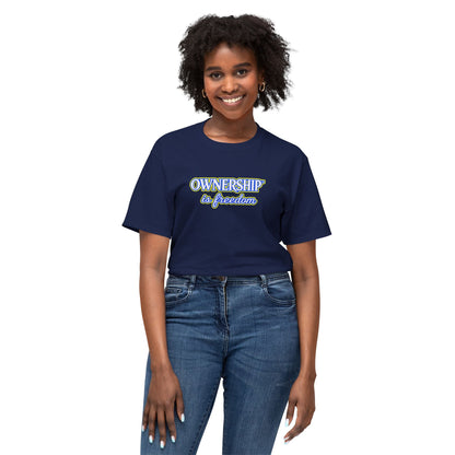 OWNERSHIP IS FREEDOM™ Unisex T-Shirt | Personal Growth Graphic Tee | Self-Leadership Shirt | Inspirational Quote Apparel | Sunnyside Life™