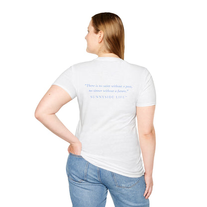 Trust Surrender Walk Abide Persevere™ Womens V-Neck Tee | Catholic Inspirational Shirt | Sunnyside Life™