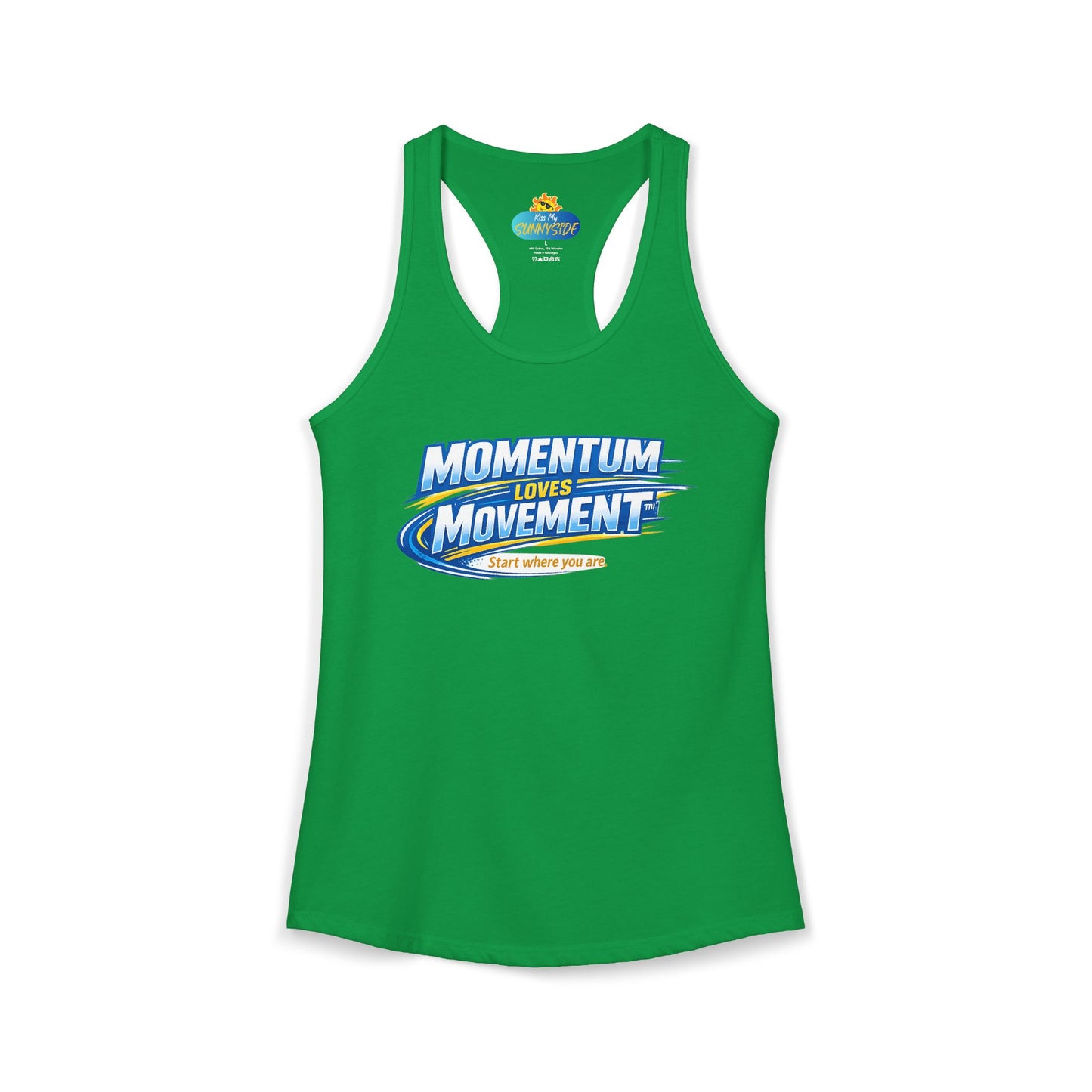 MOMENTUM LOVES MOVEMENT™ Racerback Tank Top – Start Where You Are | Motivational Women’s Tank