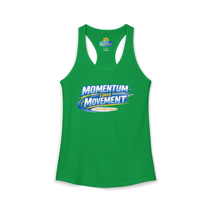 MOMENTUM LOVES MOVEMENT™ Racerback Tank Top – Start Where You Are | Motivational Women’s Tank