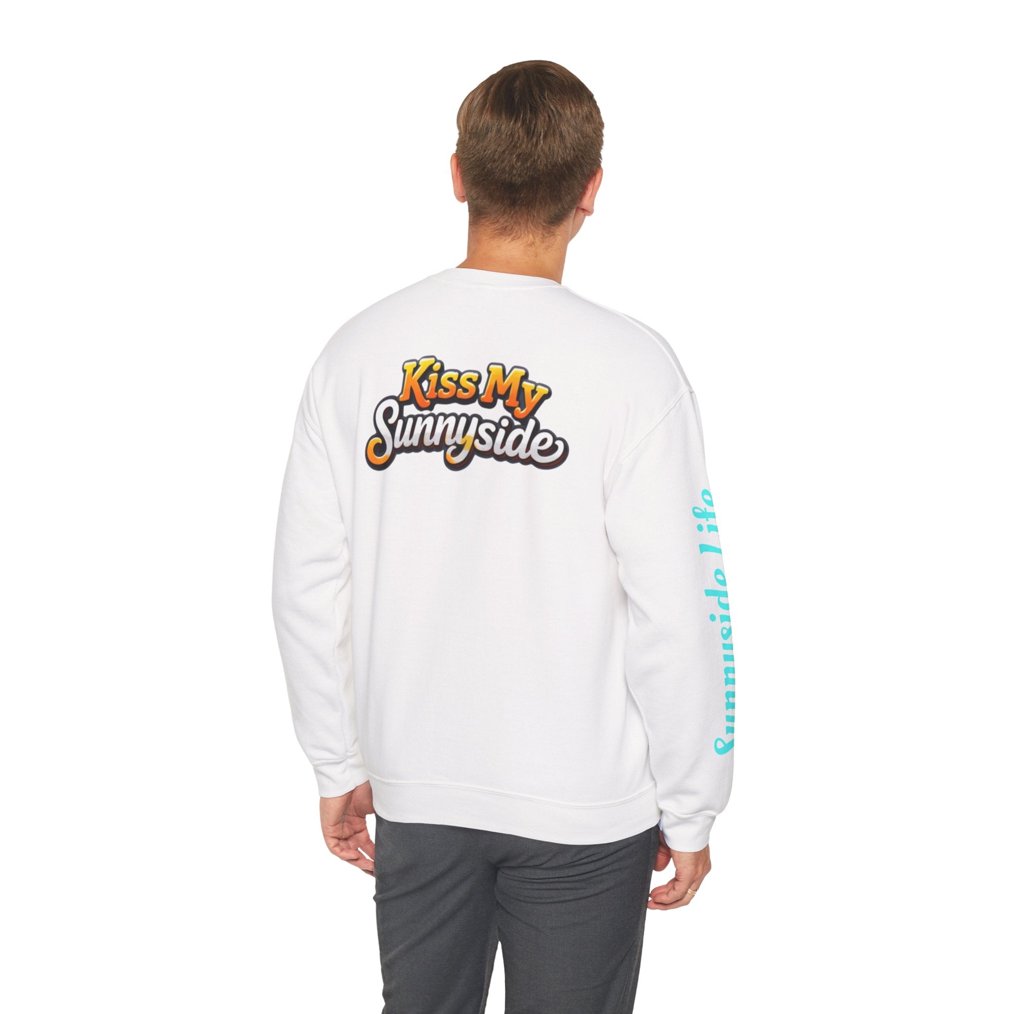 SHIFT Crewneck Sweatshirt — 'Shift Happens / Kiss My Sunnyside' Retro Graphic Pullover