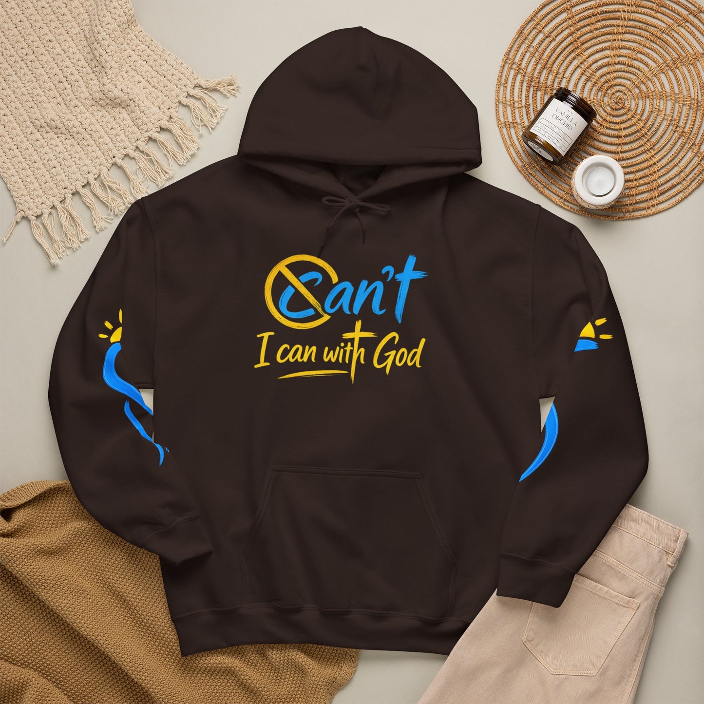 I Can With God™ Christian Hoodie | Faith-Based Inspirational Sweatshirt | Motivational Religious Pullover | Sunnyside Life™