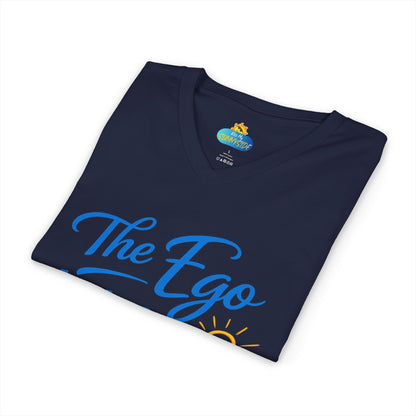 The Ego Hates Mirrors™ Unisex V-Neck | Sunnyside Life™ Self-Awareness Tee