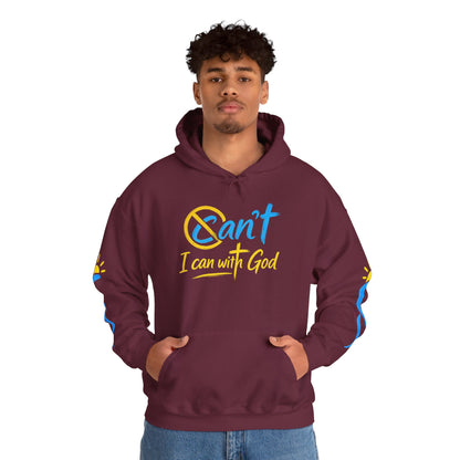 I Can With God™ Christian Hoodie | Faith-Based Inspirational Sweatshirt | Motivational Religious Pullover | Sunnyside Life™