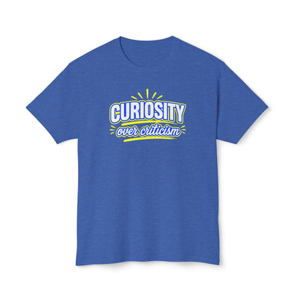 CURIOSITY OVER CRITICISM™ Unisex T-Shirt | Growth Mindset Graphic Tee | Personal Development Shirt | Inspirational Quote Apparel | Sunnyside Life™