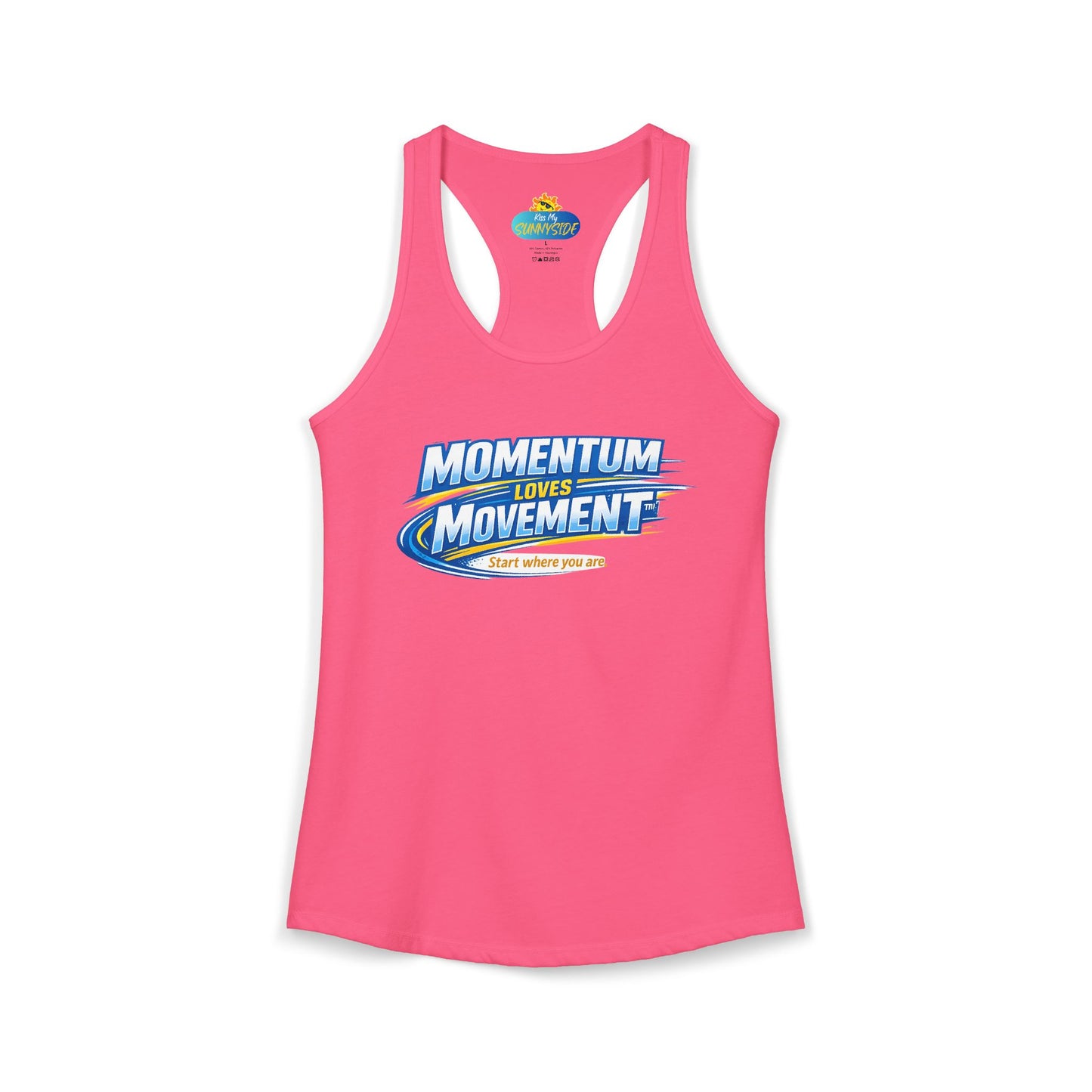 MOMENTUM LOVES MOVEMENT™ Racerback Tank Top – Start Where You Are | Motivational Women’s Tank