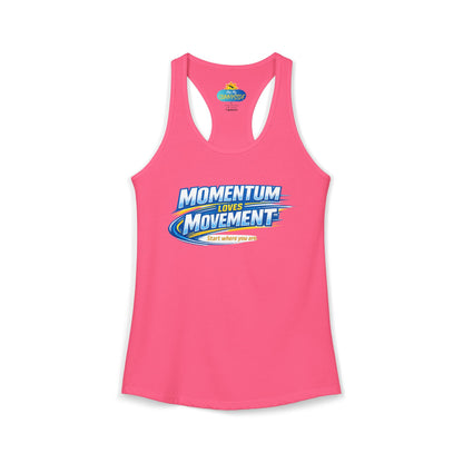 MOMENTUM LOVES MOVEMENT™ Racerback Tank Top – Start Where You Are | Motivational Women’s Tank
