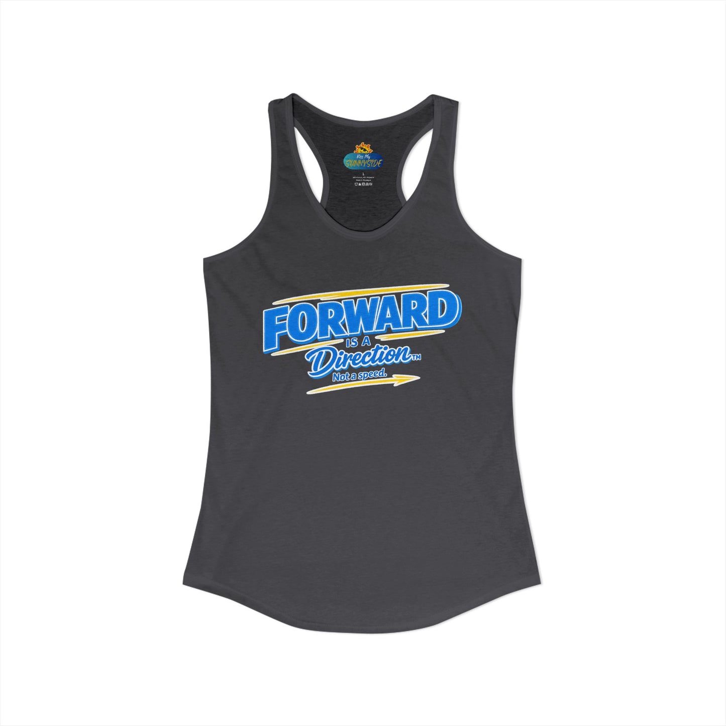 FORWARD IS A DIRECTION™ Racerback Tank Top | Inspirational Women’s Fitness Tank | Motivation & Personal Growth Apparel