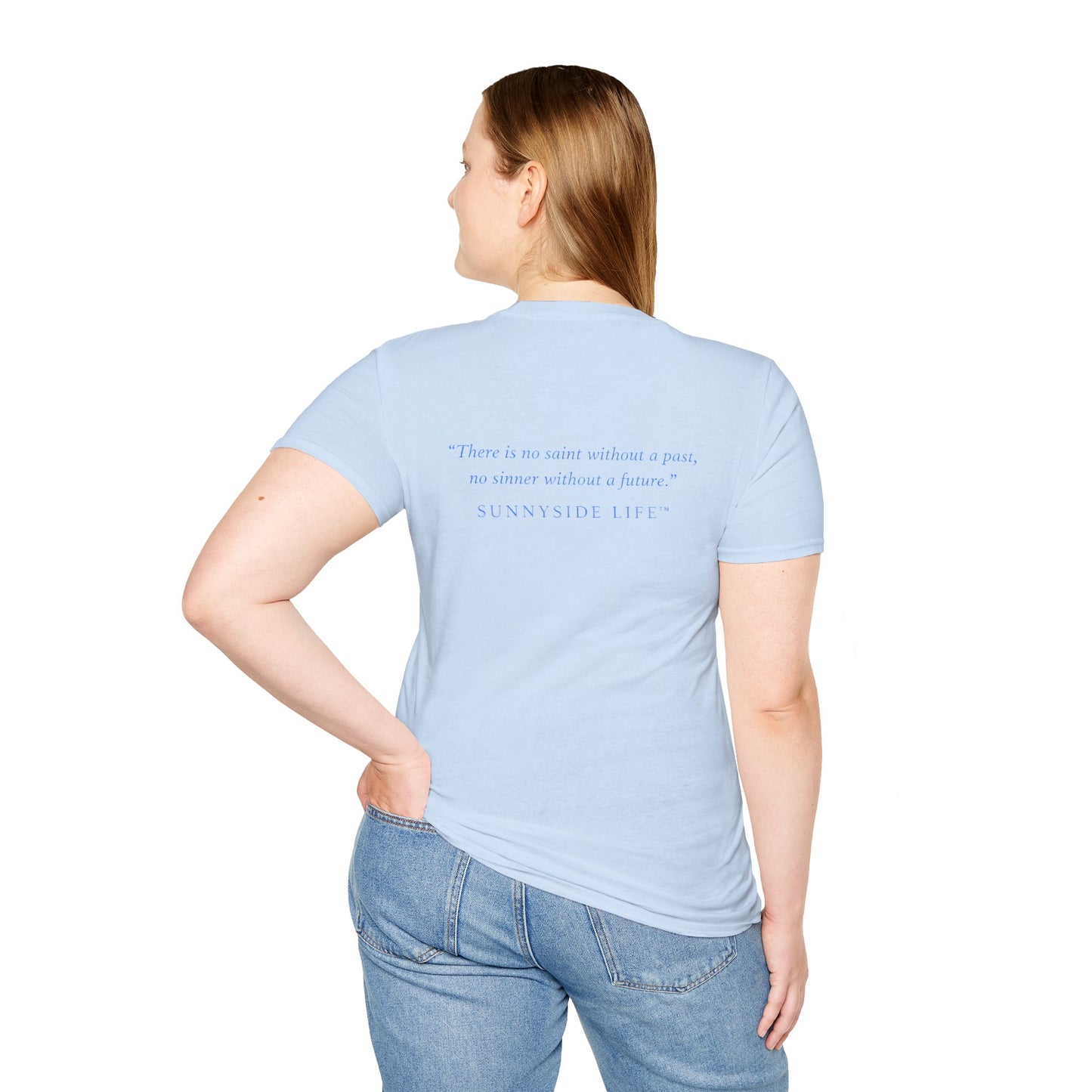Trust Surrender Walk Abide Persevere™ Womens V-Neck Tee | Catholic Inspirational Shirt | Sunnyside Life™