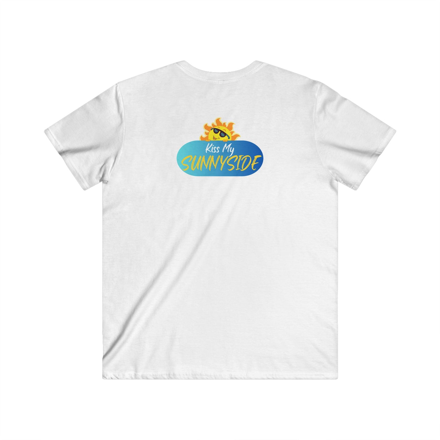 Peace is My Personality Now — Unisex Fitted V-Neck Short Sleeve T-shirt (Kiss My Sunnyside™—back)