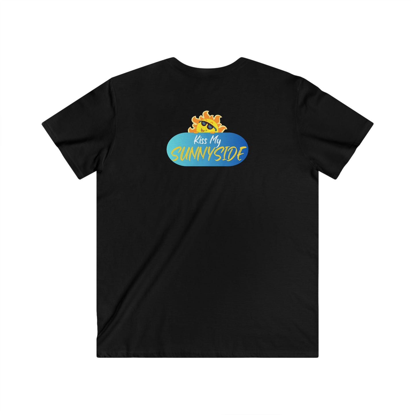 Peace is My Personality Now — Unisex Fitted V-Neck Short Sleeve T-shirt (Kiss My Sunnyside™—back)