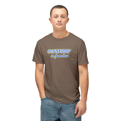 OWNERSHIP IS FREEDOM™ Unisex T-Shirt | Personal Growth Graphic Tee | Self-Leadership Shirt | Inspirational Quote Apparel | Sunnyside Life™