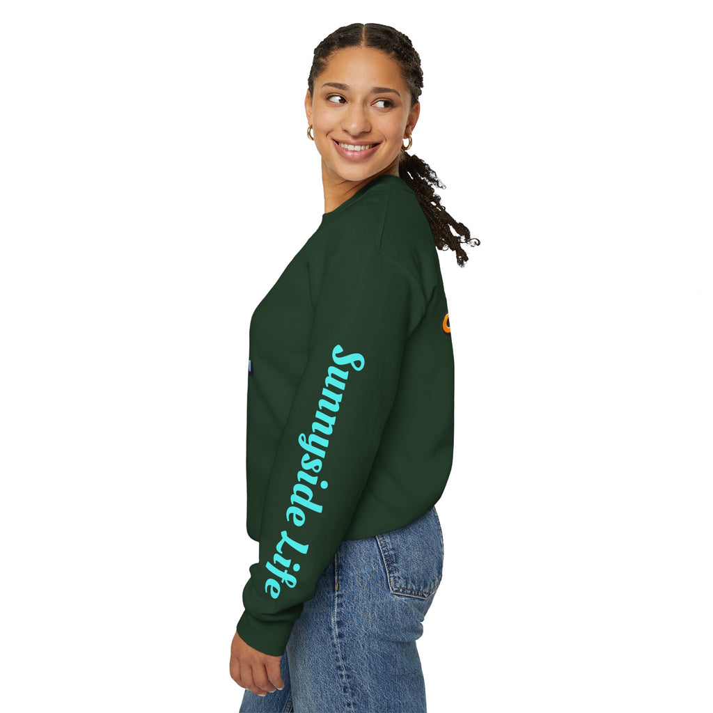 SHIFT Crewneck Sweatshirt — 'Shift Happens / Kiss My Sunnyside' Retro Graphic Pullover