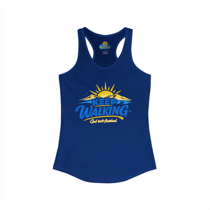 KEEP WALKING™ Racerback Tank Top – God Isn’t Finished | Faith & Motivation Women’s Tank