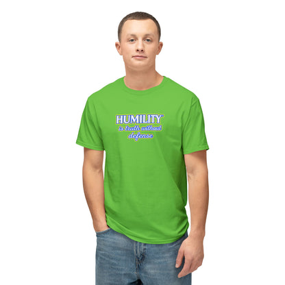HUMILITY IS TRUTH WITHOUT DEFENSE™ Unisex T-Shirt | Faith & Growth Graphic Tee | Christian Inspirational Shirt | Personal Growth Apparel | Sunnyside Life™
