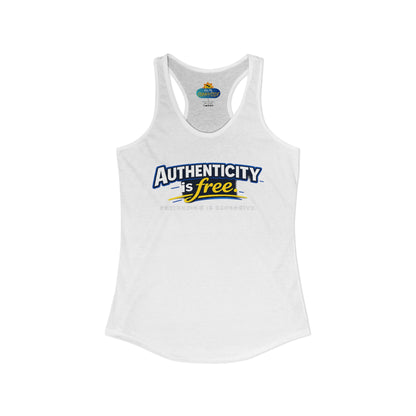 Authenticity Is Free™ Women’s Racerback Tank | Inspirational Graphic Tank | Sunnyside Life™