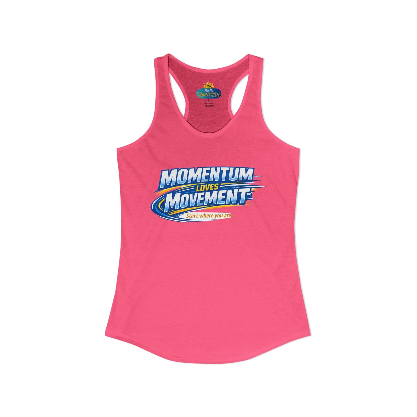 MOMENTUM LOVES MOVEMENT™ Racerback Tank Top – Start Where You Are | Motivational Women’s Tank