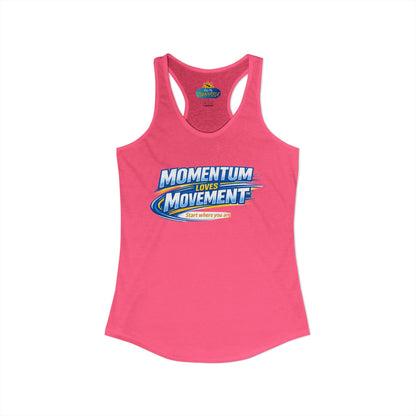 MOMENTUM LOVES MOVEMENT™ Racerback Tank Top – Start Where You Are | Motivational Women’s Tank