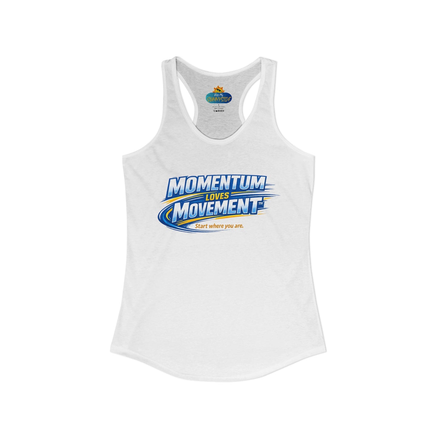 MOMENTUM LOVES MOVEMENT™ Racerback Tank Top – Start Where You Are | Motivational Women’s Tank