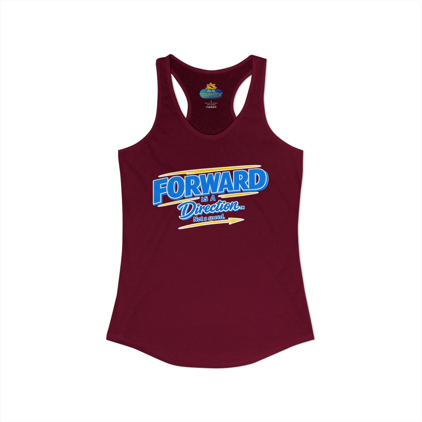 FORWARD IS A DIRECTION™ Racerback Tank Top | Inspirational Women’s Fitness Tank | Motivation & Personal Growth Apparel