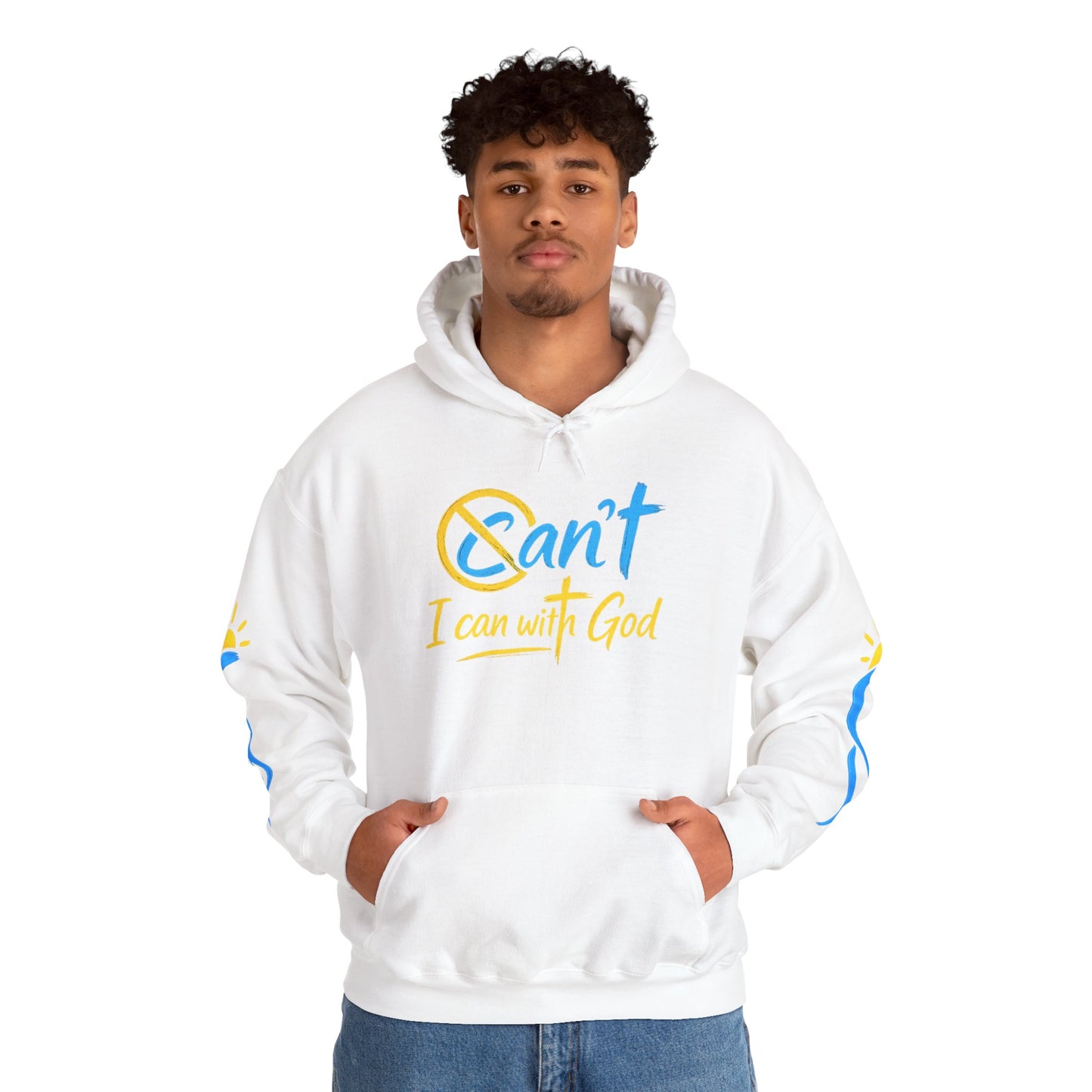 I Can With God™ Christian Hoodie | Faith-Based Inspirational Sweatshirt | Motivational Religious Pullover | Sunnyside Life™