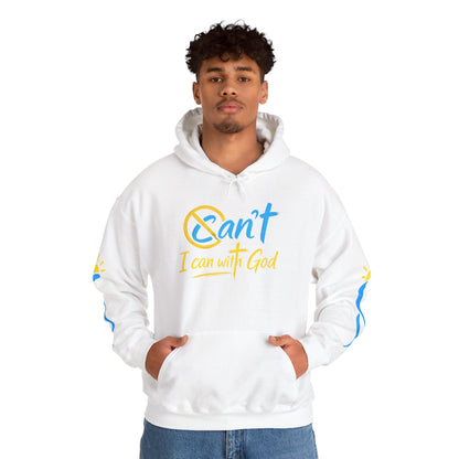 I Can With God™ Christian Hoodie | Faith-Based Inspirational Sweatshirt | Motivational Religious Pullover | Sunnyside Life™