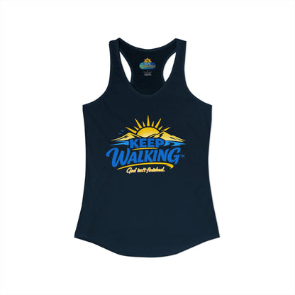 KEEP WALKING™ Racerback Tank Top – God Isn’t Finished | Faith & Motivation Women’s Tank