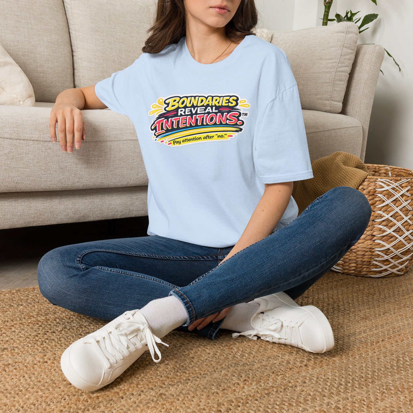 Boundaries Reveal Intentions™ Graphic Tee | Emotional Health Statement Shirt | Sunnyside Life™