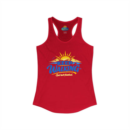 KEEP WALKING™ Racerback Tank Top – God Isn’t Finished | Faith & Motivation Women’s Tank